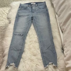 Loft slim pocket skinny distressed jeans